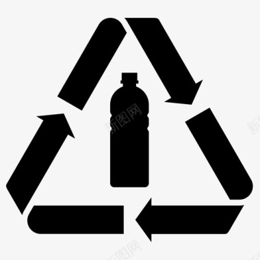 塑料回收回收可回收图标图标