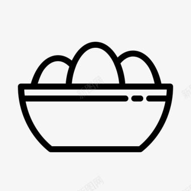 鸡蛋碗容器图标图标
