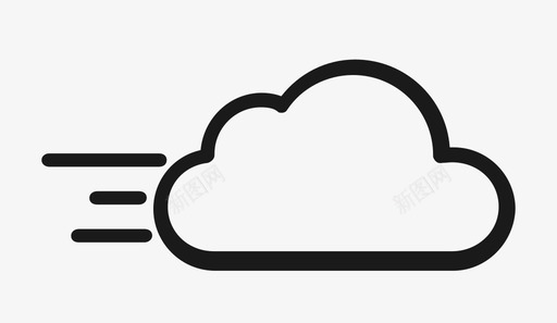 风毛笔字风天气图标图标
