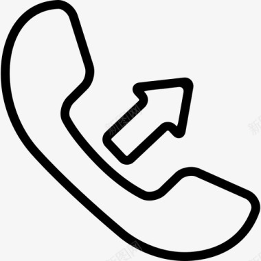 用一个箭头电话集接听耳廓的呼叫接口符号图标图标