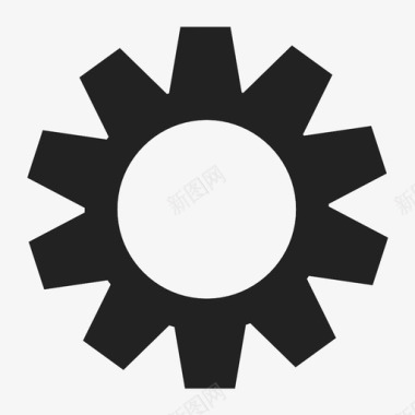 向左旋转齿轮旋转设置图标图标