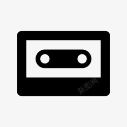 1980年的卡式磁带盒式磁带storge图标高清图片