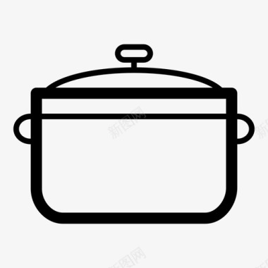 平底锅烹饪锅厨房大锅图标图标