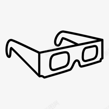 扁平化3D眼镜3d玻璃不hold图标图标