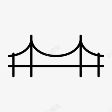 乐符桥梁桥建筑桥梁图标图标