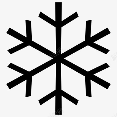 冬天的雪雪花圣诞节水晶图标图标