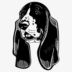 朋友犬巴塞特猎犬akc动物图标高清图片