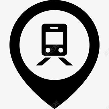 地铁标识地铁轨道班车图标图标