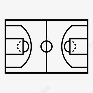 运动种类标志篮球场减法体育场图标图标