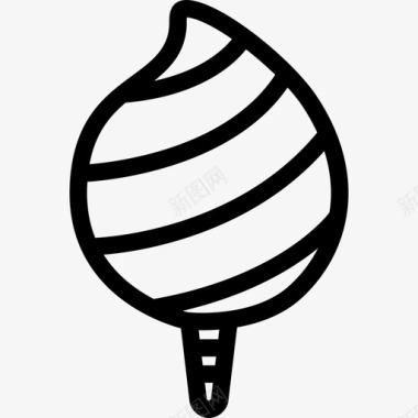 马戏棉花糖拉丝甜品店图标图标