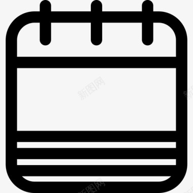 带条纹的空白日历页工具和用具日历图标图标