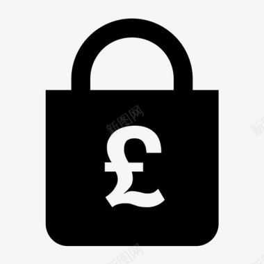 火焰小图标英镑锁拉伸小钱包图标图标