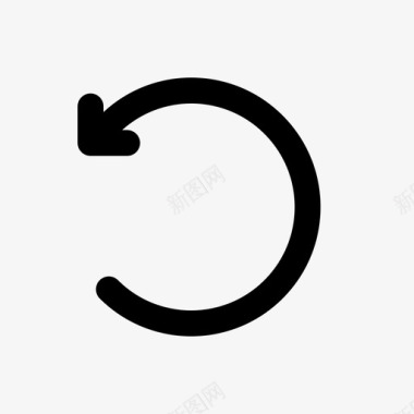 向左旋转旋转重试文本编辑器图标图标