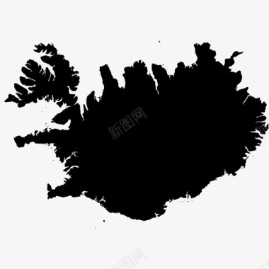 位置的地方冰岛北欧地图图标图标