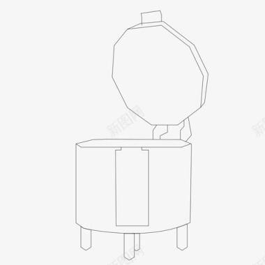 中国风陶瓷素材窑炉陶瓷图标图标