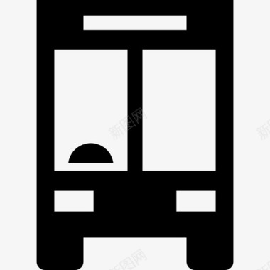 口罩正面正面巴士交通工具指向性图标图标