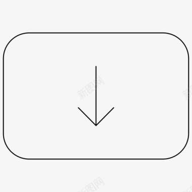 向下箭头细左箭头减少滚动下面的减少图标图标