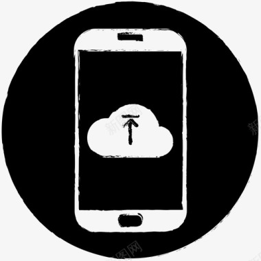 云传输智能手机云上传存储图标图标