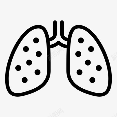 肺重要器官肺结核图标图标