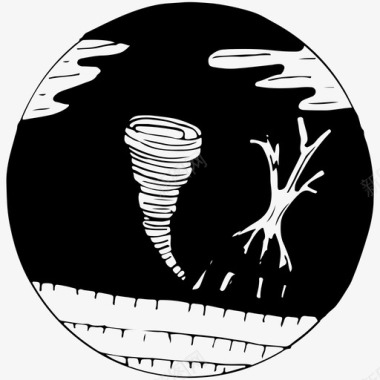 龙卷风背景龙卷风推力威胁图标图标