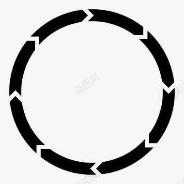循环标志循环旋转环图标图标