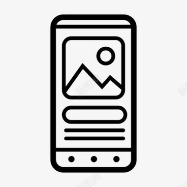 手机Up直社交logo应用手机帖子智能手机照片图标图标