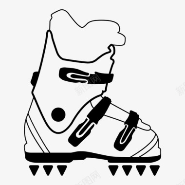 冰靴冬季运动宽图标图标