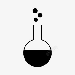 球形烧杯矢量圆烧瓶试验球体图标高清图片