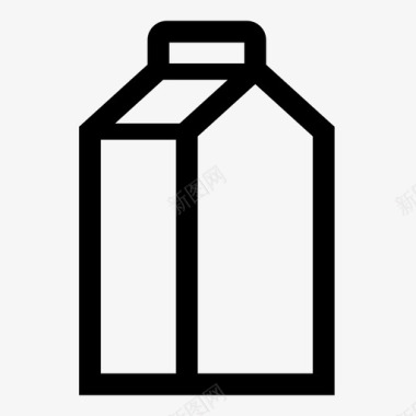 牛奶盒简历打开图标图标