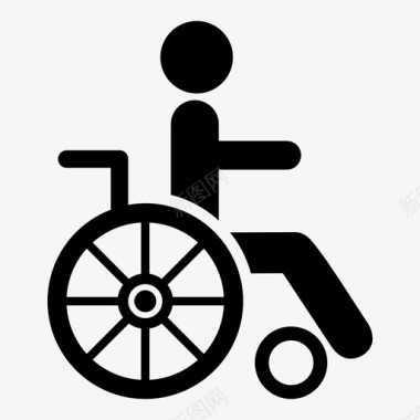 轮椅助残器座椅图标图标