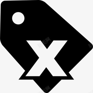 没有折扣的商业界面标志的标签上有一个十字基本图标图标