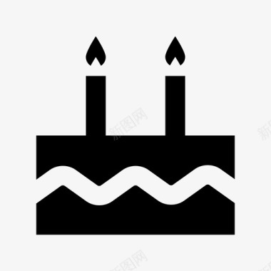 蛋糕生日蛋糕带蜡烛的蛋糕图标图标