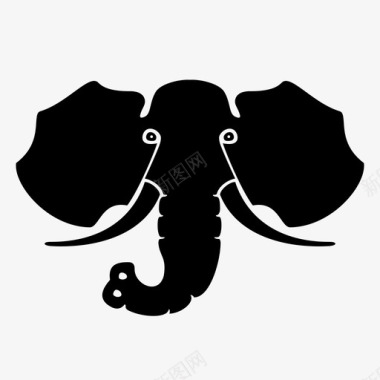 非洲象杰作角图标图标