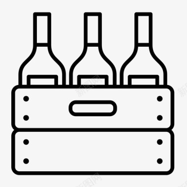 酒盒酒窖酒类图标图标