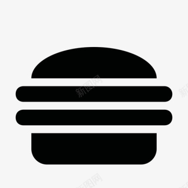 汉堡面包店双层汉堡图标图标