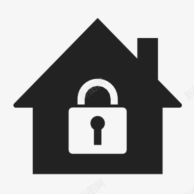 上锁的房子结构安全图标图标