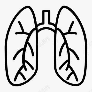肺病肺结核病人图标图标