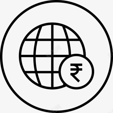 世界商业金融圆桌会议图标图标