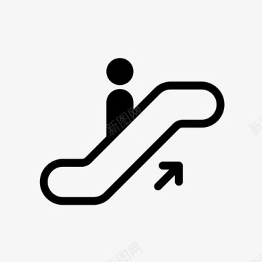 移动楼梯自动扶梯向上删减移动楼梯图标图标