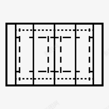 雏菊草地英式橄榄球场体育场运动图标图标