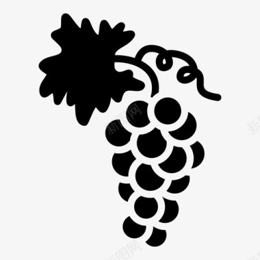 葡萄串葡萄葡萄酒红葡萄酒图标图标