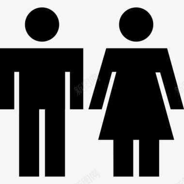 两个男人和女人人指向的图标图标