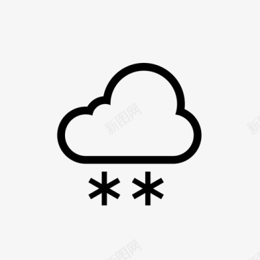 下雪标志下雪天气图标图标