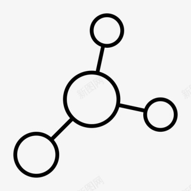 实验室观察分子科学研究图标图标