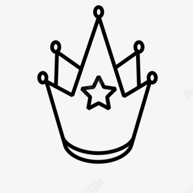 皇冠国王王冠展示件图标图标