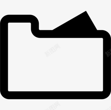 白色禁止符号白色文件夹界面轮廓符号基本图标图标