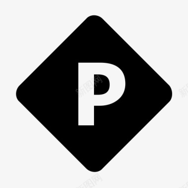 停车标志城市元料标图标图标