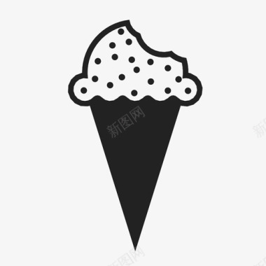 雪糕筒冰淇淋筒夏季图标图标