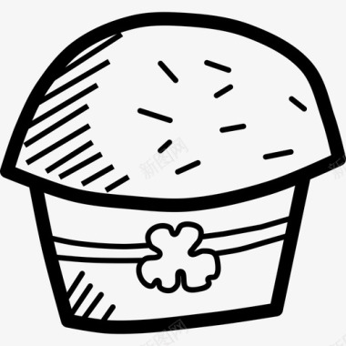 松饼盒子蛋糕图标图标