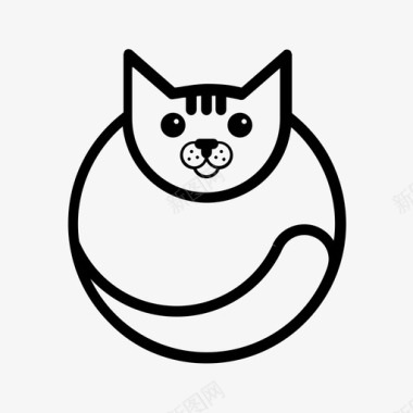 肥猫圆的可爱的图标图标